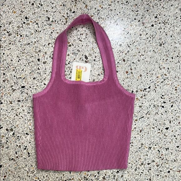 NWT Gianni Bini GB Dillards pink knit sweater halter top small s - Picture 1 of 6